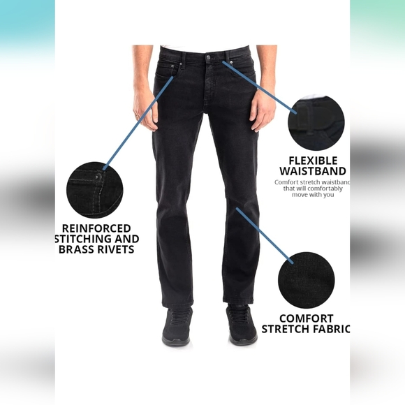 Urban Star premium apparel mens black jeans. Size 32/30. - Picture 2 of 5